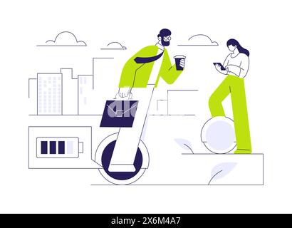 Illustration vectorielle abstraite de concept de transporteur personnel. Illustration de Vecteur