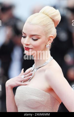 L'actrice britannique Anya Taylor- Joy assiste à la première de Furiosa : a Mad Max Saga au 77e Festival de Cannes, France, le mercredi 15 mai 2024. Photo de Rune Hellestad/ UPI Banque D'Images