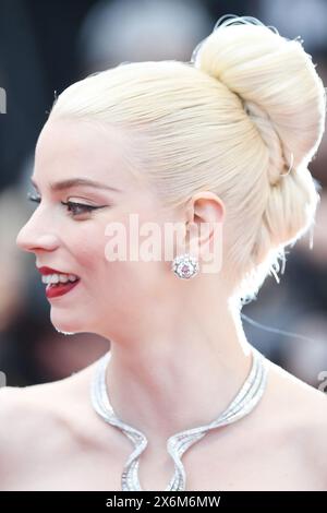 L'actrice britannique Anya Taylor- Joy assiste à la première de Furiosa : a Mad Max Saga au 77e Festival de Cannes, France, le mercredi 15 mai 2024. Photo de Rune Hellestad/ UPI Banque D'Images