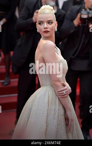 Rome, Italie. 15 mai 2024. Anya Taylor-Joy arrive sur le tapis rouge le tapis rouge 'Furiosa : a Mad Max Saga' (Furiosa : une Saga Mad Max) au 77e Festival de Cannes au Palais des Festivals le 15 mai 2024 à Cannes, France. Photo de Rocco Spaziani/UPI crédit : UPI/Alamy Live News Banque D'Images