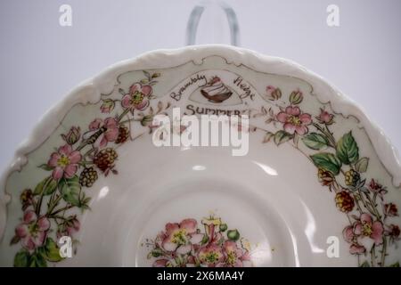 assiettes en porcelaine antique Banque D'Images