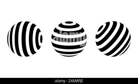 Modèles filaires 3D d'objets ligne de réseau. Formes géométriques atmosphère future. Design rétro futuriste pour élément technologique ou scientifique. Illustration vectorielle. Illustration de Vecteur