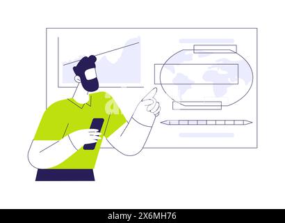 Participer à la conférence sur le changement climatique résumé concept illustration du vecteur. Illustration de Vecteur