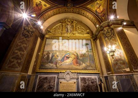 Chapelle du Santíssim (du Saint Sacrement) dans l'église de Sant Pere d'Or, à Santpedor (Bages, Barcelone, ​​Catalonia, Espagne) Banque D'Images