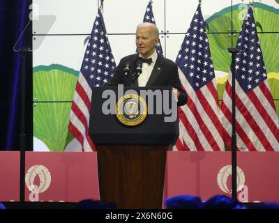 Walter E Washington Convention Center, 801 Allen Y. Lew place NW, Washington, DC 20001. 15 mai 2024. Le président AMÉRICAIN Joe Biden prononce le discours d'ouverture lors du gala de remise des prix APAICS Summit 2024, qui a une influence politique, à Washington DC. ©Julia Mineeva/EGBN TV News/Alamy Live News Banque D'Images