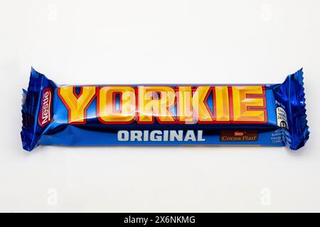 Barre de chocolat Nestlé Yorkie Banque D'Images