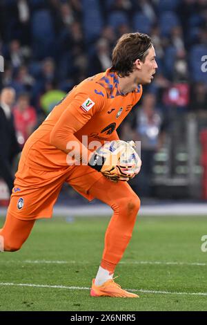 Roma, Italie. 16 mai 2024. Le gardien de but Marco Carnesecchi en action lors du match de finale de la Coupe d'Italie entre l'Atalanta et la Juventus au stade olympique de Rome, en Italie, mercredi 15 mai 2024 AtalantaÕs. (Tano Pecoraro/LaPresse) crédit : LaPresse/Alamy Live News Banque D'Images