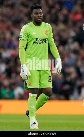 Manchester, Royaume-Uni. 15 mai 2024. Andr Onana de Manchester United lors du match de premier League à Old Trafford, Manchester. Le crédit photo devrait se lire : Andrew Yates/Sportimage crédit : Sportimage Ltd/Alamy Live News Banque D'Images