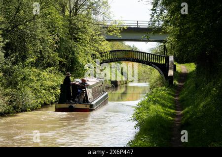 Le canal d'Oxford à Fenny Compton, Warwickshire, Angleterre, Royaume-Uni Banque D'Images