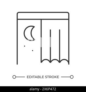 Icône linéaire nocturne Illustration de Vecteur