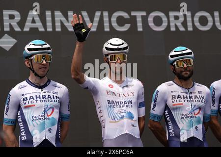 Martinsicuro, Italie. 16 mai 2024. Tiberi Antonio (Team Bahreïn -Victorius) lors de l'étape 12 du Giro d'Italia de Martinsicuro à Fano, 16 mai 2024 Italie. (Photo de Fabio Ferrari/Lapresse) crédit : LaPresse/Alamy Live News Banque D'Images