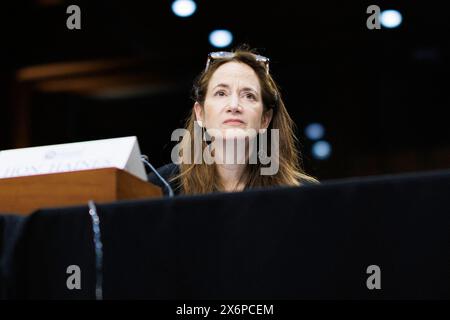 Directeur du renseignement national (DNI) avril Haines témoigne lors d'une audience du Comité spécial du Sénat américain sur le renseignement sur la sécurisation des élections américaines, à Washington, DC, USA le mercredi 15 mai, 2024. photo d'Aaron Schwartz/CNP/ABACAPRESS. COM Banque D'Images