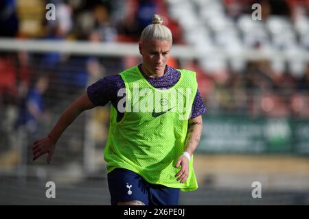 Londres, Royaume-Uni. 15 mai 2024. Londres, Angleterre, 15 mai 2024 : Bethany England (9 Tottenham Hotspur) s'échauffe pendant le match de Super League FA Womens entre Tottenham Hotspur et Chelsea à Brisbane Road à Londres, Angleterre (Alexander Canillas/SPP) crédit : SPP Sport Press photo. /Alamy Live News Banque D'Images