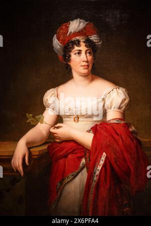 Marie-Éléonore Godefroid, Madame de Staël, 1818-1849, huile sur toile, musée national des Châteaux de Versailles. Banque D'Images