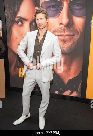 AUSTIN, TEXAS - 15 MAI : Glen Powell assiste à la première de 'Hit Man' de Netflix et à l'intronisation de Glen Powell au Texas film Hall of Fame au Paramount Theatre le 15 mai 2024 à Austin, Texas. (Photo de Maggie Boyd/Sipa USA) crédit : Sipa USA/Alamy Live News Banque D'Images