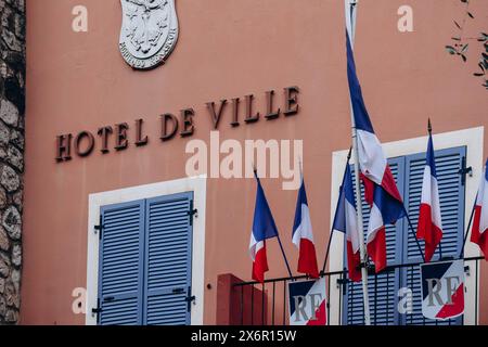 Hôtel de ville à Eze Village, sur la Côte d'Azur Banque D'Images