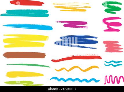 Graphiques vectoriels de bordure de crayon multicolore Illustration de Vecteur