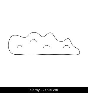 Icône ligne de pile de compost. Compostage. Elément de contour isolé par vecteur. Contour modifiable. Objet dessin linéaire dessiné à la main sur fond blanc. Environnement Illustration de Vecteur