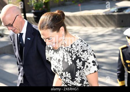 Stockholm, Suède. 16 mai 2024. La princesse Victoria arrive à la cérémonie de remise du prix Crafoord à l'Académie royale suédoise des sciences, à Stockholm, Suède, le 16 mai 2024. Photo : Fredrik Sandberg/TT/Code 10080 crédit : TT News Agency/Alamy Live News Banque D'Images