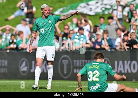 Deinze, Belgique. 12 mai 2024. Soldes Arthur de Oliveira (19 ans) de Lommel photographié lors d'un match de football entre KMSK Deinze et SK Lommel dans la promotion play offs finales - deuxième manche de la saison Challenger Pro League 2023-2024, le lundi 12 mai 2024 à Deinze, Belgique . Crédit : Sportpix/Alamy Live News Banque D'Images