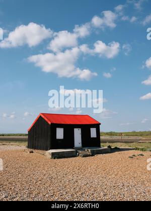 La cabane au toit rouge dans le port de Rye, Rye, East Sussex, Angleterre Banque D'Images
