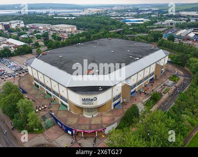 Sheffield, Royaume-Uni. 16 mai 2024. Vue aérienne générale de l'arène lors des fléchettes BetMGM premier League 2024, nuit 16, Sheffield à Utilita Arena, Sheffield, Angleterre, Royaume-Uni le 16 mai 2024 crédit : Every second Media/Alamy Live News Banque D'Images