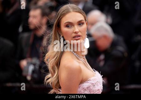 Cannes, France, 14 mai 2024 : Romee Strijd lors de l'ouverture du 77e Festival International du film de Cannes. Le 77ème film international de Cannes Banque D'Images