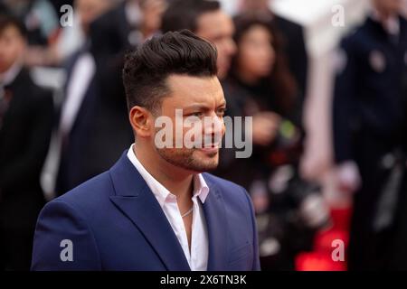 Cannes, France, 14 mai 2024 : Kev Adams lors de l'ouverture du 77e Festival international du film de Cannes. Le 77ème Festival International du film de Cannes Banque D'Images