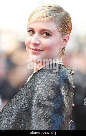 Cannes, France. 16 mai 2024. La réalisatrice américaine Greta Gerwig assiste à la première de Megalopolis au 77ème Festival de Cannes, France, le jeudi 16 mai 2024. Photo de Rune Hellestad/ crédit : UPI/Alamy Live News Banque D'Images