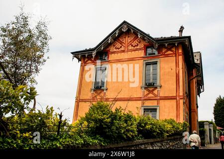 Brunate, Côme, Lombardie, Italie. Bellavista Boutique Hotel & Restaurant. L’hôtel Bellavista a été inauguaré en 1896, juste après l’ouverture du funiculaire de Côme-Brunate. Banque D'Images