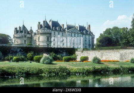 Photographie d'archive des années 1970 du Château du Lude, le château le plus septentrional de la vallée de la Loire. Banque D'Images