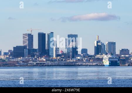 Horizon de Tallinn en Estonie Banque D'Images