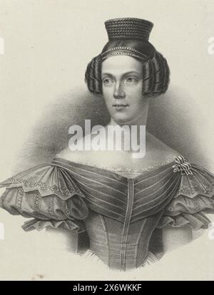 Portrait de Marianne, Princesse des pays-Bas, Portrait de Marianne. Son nom et son titre dans la marge inférieure., imprimeur, imprimeur : anonyme, imprimeur : Winckelmann & Söhne, (mentionné sur l'objet), imprimeur : pays-Bas, imprimeur : Berlin, 1830 - 1899, papier, hauteur, 340 mm × largeur, 224 mm Banque D'Images