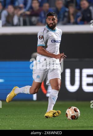 Bergame, Italie. 9 mai 2024. Samuel Gigot de l'Olympique de Marseille lors du match de l'UEFA Europa League au Gewiss Stadium, Bergame. Le crédit photo devrait se lire : Jonathan Moscrop/Sportimage crédit : Sportimage Ltd/Alamy Live News Banque D'Images