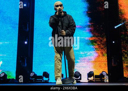 Les auteurs-compositeurs italiens Gazzelle, pseudonyme de Flavio Bruno Pardini, sur scène à l’Arena di Verona pour son live spécial interprète “16.05.24 - Arena di Verona” le 16 mai 2024 à Vérone, Italie. Banque D'Images