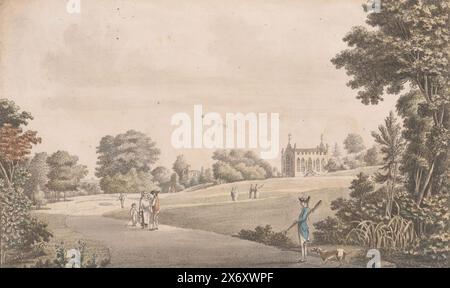 Vue à Weimar, imprimerie, imprimeur : anonyme, Allemagne, 1700 - 1799, papier, gravure, hauteur, 213 mm × largeur, 345 mm Banque D'Images