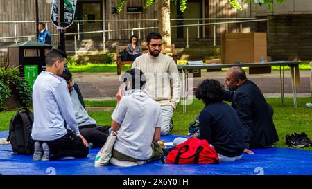 Campement d'activistes étudiants sur le campus principal de l'UCL Banque D'Images