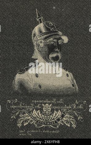 Portrait d'Otto von Bismarck, Webeschule in Grünberg in Schlesien, (mentionné sur l'objet), après photo de : anonyme, Zielona Góra, 1872 - 1880, hauteur, 389 mm × largeur, 252 mm Banque D'Images