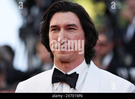 Cannes, France. 16 mai 2024. L'acteur Adam Driver arrive pour la projection du film 'Megalopolis' à la 77ème édition du Festival de Cannes à Cannes, dans le sud de la France, le 16 mai 2024. Crédit : Gao Jing/Xinhua/Alamy Live News Banque D'Images