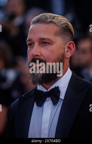 Festival de Cannes - Megapolis Premiere Shia LaBeouf BEI der Premiere vom Megalopolis im Rahmen der 77. Internationalen Filmfestspiele von Cannes 2024 im Palais des Festivals à Cannes AM 16.05.2024. *** Festival de Cannes Megapolis première Shia LaBeouf à la première de Megalopolis dans le cadre du Festival International du film de Cannes 77 2024 au Palais des Festivals de Cannes le 16 05 2024 Copyright : xEventpressxKochanx Banque D'Images