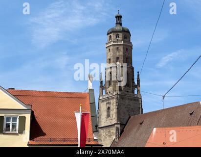 Daniel tour de l'église à noerdlingen, bavière allemagne Banque D'Images