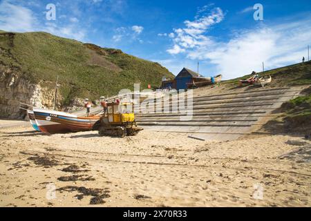 north landing beach à flamborough head yorkshire Banque D'Images