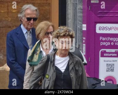 Milan, . 14 mai 2024. 14/05/2024 Milan Ph. Paolo Della Bella L'entrepreneur Luca Cordero di Montezemolo avec un ami, lors de la promenade dans la via Monte Napoleone et une pause de Cova. Crédit exclusif : Agence photo indépendante/Alamy Live News Banque D'Images