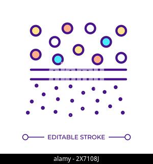 Icône de couleur RVB de filtrage par osmose Illustration de Vecteur