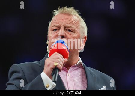 Sheffield, Royaume-Uni. 16 mai 2024. John McDonald PDC's Master of Ceremonies pendant la BetMGM premier League Darts 2024, nuit 16, Sheffield à Utilita Arena, Sheffield, Angleterre, Royaume-Uni le 16 mai 2024 crédit : Every second Media/Alamy Live News Banque D'Images