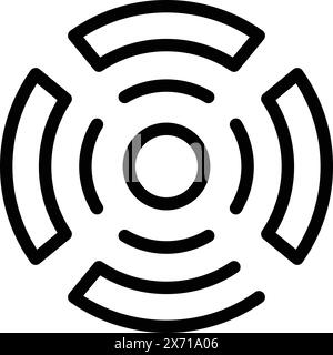 Icône graphique d'un œil dans un style graphique en noir et blanc audacieux, isolé sur blanc Illustration de Vecteur