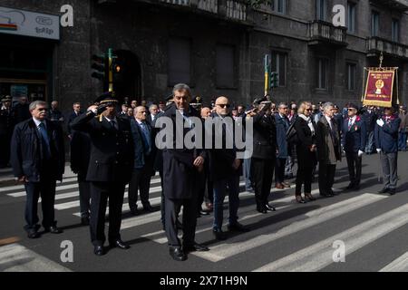 Milan, Italie. 17 mai 2024. Nella Foto Mario Calabresi Milano, Italie - Cronaca Venerdì, 17 Maggio, 2024. (Foto di Marco Ottico/Lapresse) commémoration de Luigi Calabresi Milan, Italie - Actualités vendredi 17 mai 2024. (Photo de Marco Ottico/Lapresse) crédit : LaPresse/Alamy Live News Banque D'Images