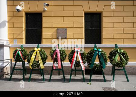 Milan, Italie. 17 mai 2024. Commemorazione di Luigi Calabresi Milano, Italia - Cronaca Venerdì, 17 Maggio, 2024. (Foto di Marco Ottico/Lapresse) commémoration de Luigi Calabresi Milan, Italie - Actualités vendredi 17 mai 2024. (Photo de Marco Ottico/Lapresse) crédit : LaPresse/Alamy Live News Banque D'Images