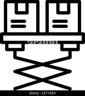 Dessin de ligne noir et blanc de drones livrant des paquets sur un fond blanc Illustration de Vecteur