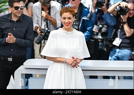 Cannes, France. 17 mai 2024. Nathalie Emmanuel assiste à la Photocall 'Megalopolis' au 77ème Festival de Cannes au Palais des Festivals le 17 mai 2024 à Cannes, France. Crédit : Live Media Publishing Group/Alamy Live News Banque D'Images